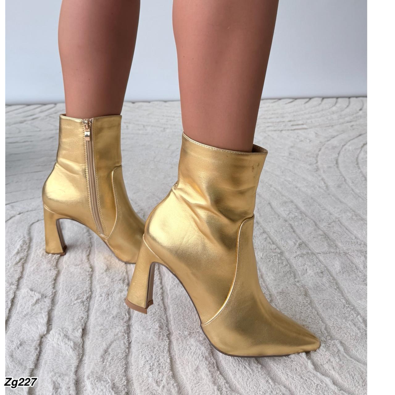 Botin dorado tacon 9cm M7309 C-5